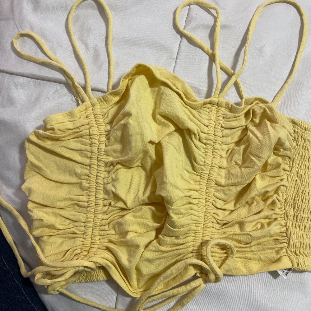 Yellow strap/tank top shirt